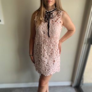 Ina Pale Pink Lace Mini Dress Size M/L